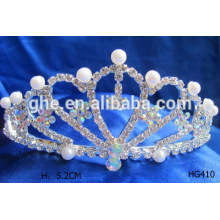 Baby tiara coroa pearl tiaras tiara display stand pérola casamento coroa tiaras